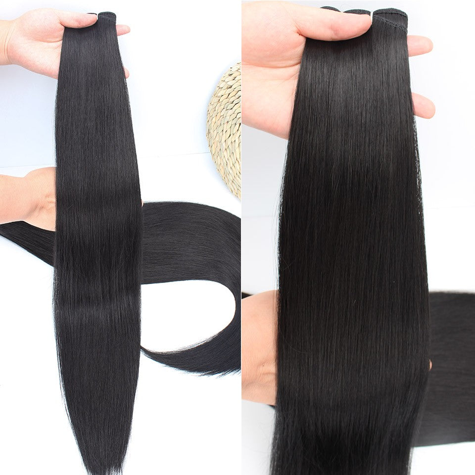Russia Straight Hair Weave Bundles 65cm 200G Fiber Synthetic Hair Extensions Bio Protein Heat Resistant Ponytail Cosplay Hair
