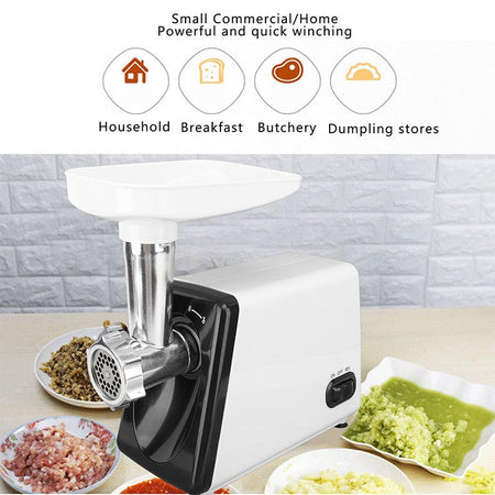 2500W Stainless Steel Kitchen Meat Grinders Business Home Dumpling Stuffing Vegetable Crusher Meat Mincer Stuffing Machine