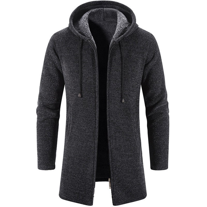 2025 New Autumn Men's Long Sleeve Sweatshirts for Men with Zipper Hooded Mens Oversize Winter Top Jacket Coat Warm Streetwear