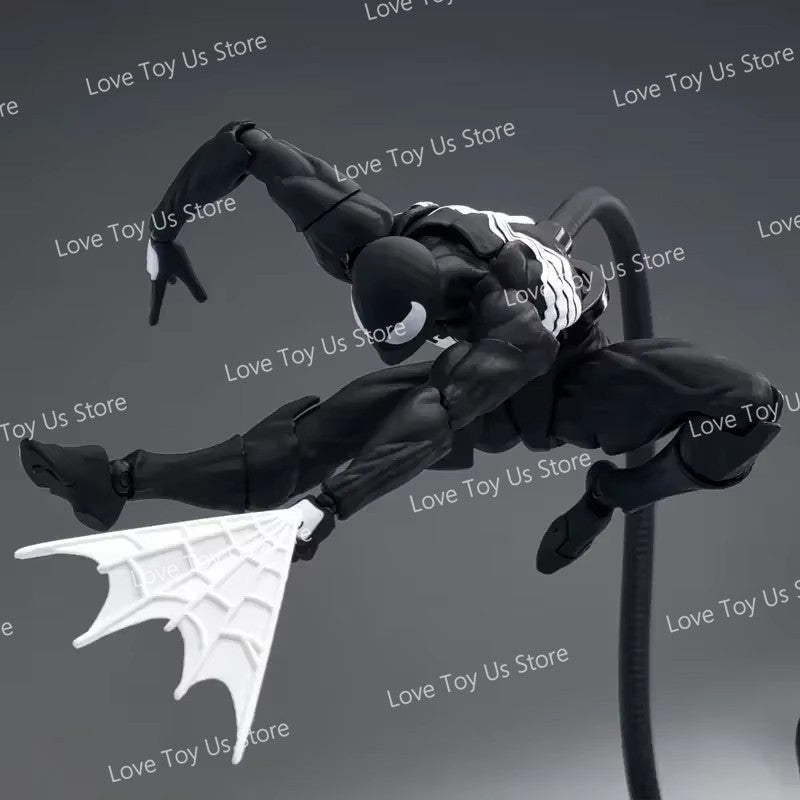 In Stock: Mess Toys Spider-Man Symbiote Suit & Scarlet Spider Anime Action Figures - Collectible Gift Set