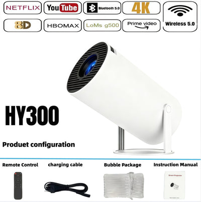 New Projector 4K Android 11 HY300 Wifi6 290ANSI Allwinner H713 BT5.0 1080P 1280*720P Cinema Outdoor Portable Projetors ?