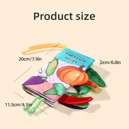 Baby Cloth Book 6-page 0-3 Year Old Infant Early Education Toys Vegetable Enlightenment Cognition Cloth Book Baby Toys