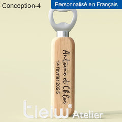 12PCS Custom Wedding Gift Bottle Opener Wedding Favors for Guests Personalized Wooden Opener as Gift for Wedding Decoration