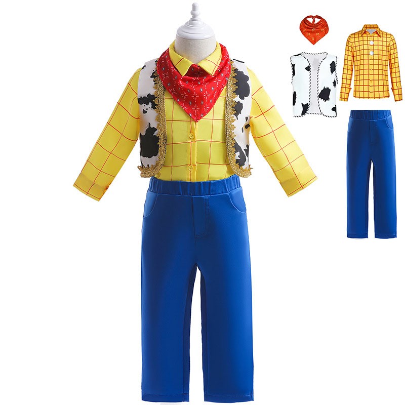 Cosplay Story Woody Costume Sets Cowboy Christmas Dress Unisex Sheriff's Halloween Carnival Dress Up Party Toy Stage Performance