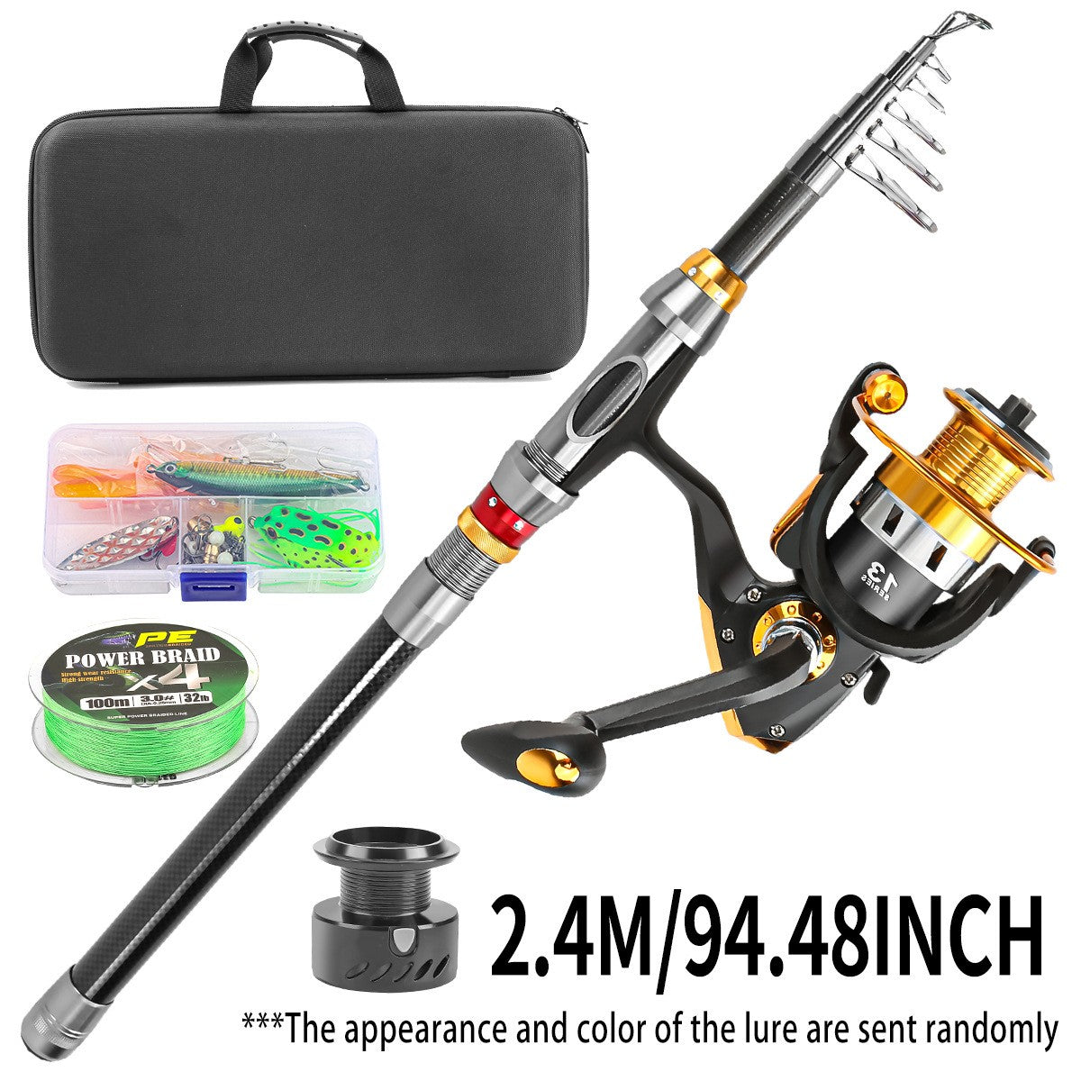 Carbon Luya Rod Retractable Portable Travel Fishing Tackle Set Throwing Rod Far Throwing Sea Fishing Rod
