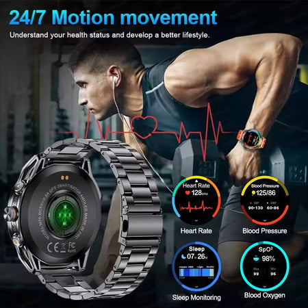 2025 New Military T-Rex 3 Ultra GPS Smart Watch 1000mAh Battery 10ATM Waterproof Compass Flashlight Sports trackr Smartwatch Men