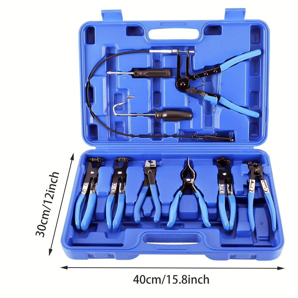 9pcs Wire Long Reach Hose Clamp Pliers Set Fuel Oil Water Hose Auto Tools,Hose Clamp Pliers for Fuel Oil & Water Hoses