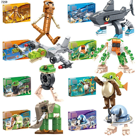 Italian Brainrot Animals Tung Tung Tung Sahur Building Blocks Tralalelo Tralala Shark BricksToy Gift for Children Kids Blind Box