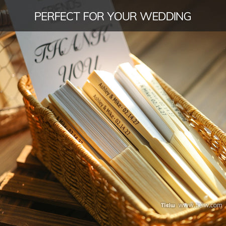 Personalized Wedding Fans Custom Hand Fan For Bridal Shower Beach And Summer Wedding Favors Rustic And Elegant Wooden Paper Fans