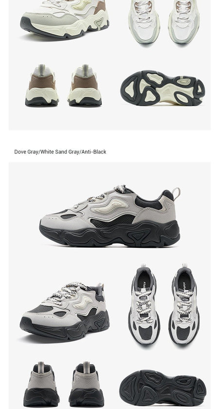 Xtep Star Trails 2.0 Women's Low Top Casual Shoes 2025 Spring Breathable Non-slip Thick Sole Leisure Sports Shoes 975118320005