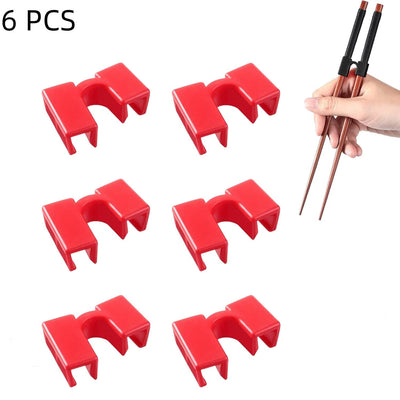 5/6PCS Reusable Chopsticks Trainers Non-Slippery Reusable and Replaceable Asian Helper for Kids Adults Beginner Each Age Learner