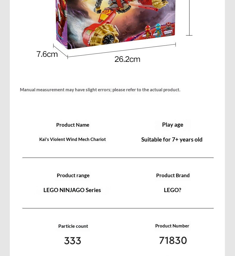 LEGO 71830 Kai's Storm Mech Tank Phantom Ninja Series Toys Children's Building Blocks for Birthday and Christmas Gifts
