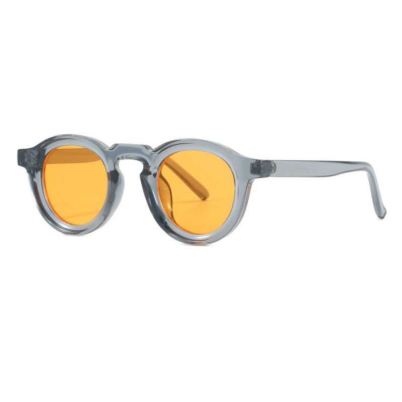 Round Sunglasses Women Men Punk Shades  Retro Trending Sun Glasses Clear Lens Frame UV400 Female Oculus Gafas