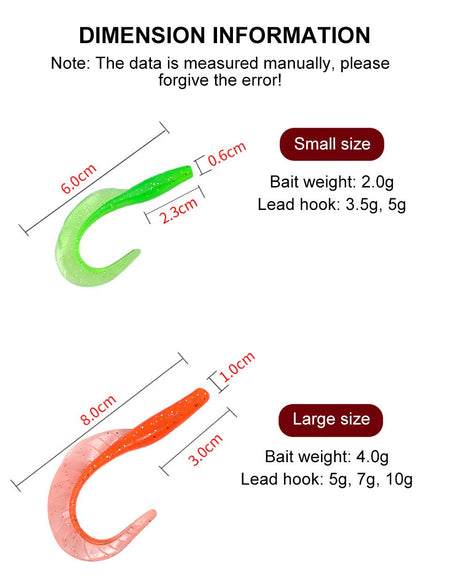 WALK FISH 10Pcs Spinpoler 60MM 80MM Lifelike Fish Lure Bait Worms Artificial Silicone Soft Lure Bass Pike Fish Lure Wobbler