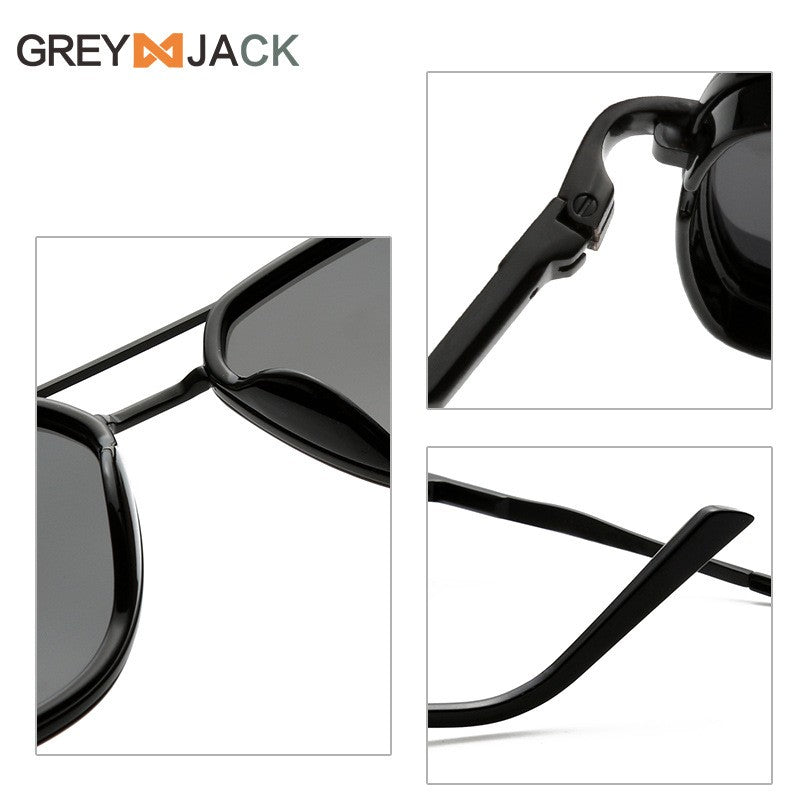 MIZHO Brand Tony Stark Iron Man Sunglasses For Men Driving Fashion COOL High Quality Driving Polarized Sun Glasses UV Protection