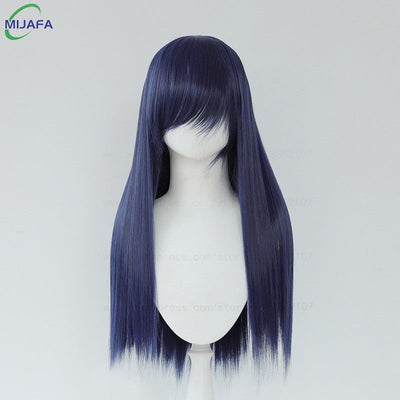 Very High Quality 400g 48 Colors 24Inch 60cm Long Straight Cosplay Wig With Bangs Heat Resistant Hair Anime Wigs + Wig Cap