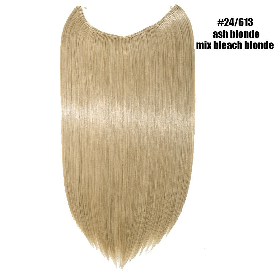 BENEHAIR Synthetic Invisible Wire No Clips In Hair Extensions Secret Fish Line Hairpieces Hair Extensions Fake Hair For Women