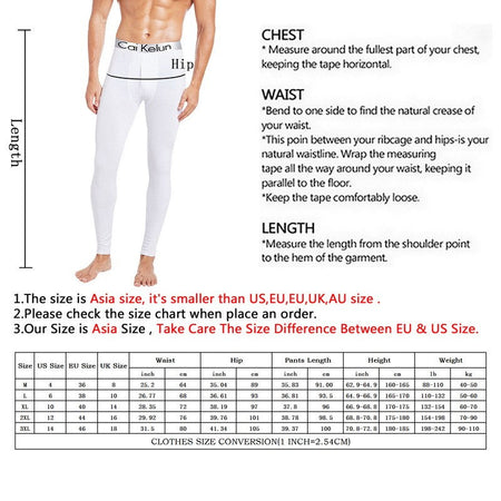 Men's Thermal Underwear Pants, Slim Leggings, Fleece Thickened Skinny Warm Long Pants, Men's Warm Pants For Autumn Winter