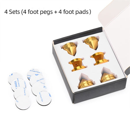 ERUMPENT 4PCS HiFi Speaker Stand Feet Foot Pad High Quality Shock-absorbing Pins Aluminium Alloy Metal Foot Pads for Sound Box