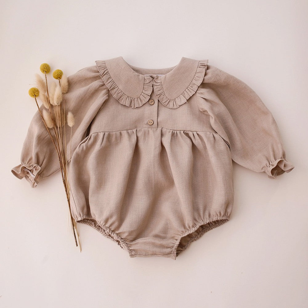 Vintage Floral Baby Girl Romper Spring Baby Girl Clothes For Wedding Party