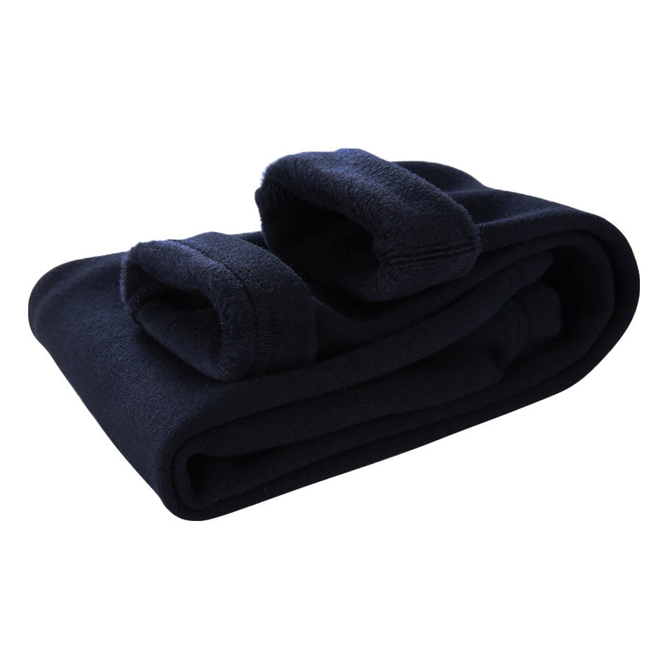Girls Fleece-Lined Winter Thermal Pants Children Thickened Warm Soft Black White Gray Pink Outdoor Leggings for Kids Clothing