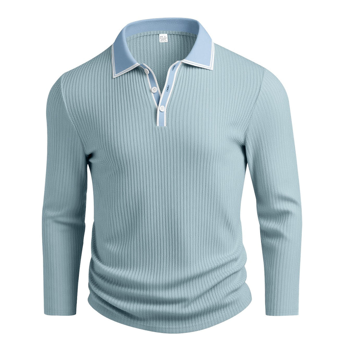 Spring And Autumn New Men's Striped Long Sleeve Polo Shirt Slim Fit Collar Multi Color Business And Leisure Versatile Men's Top