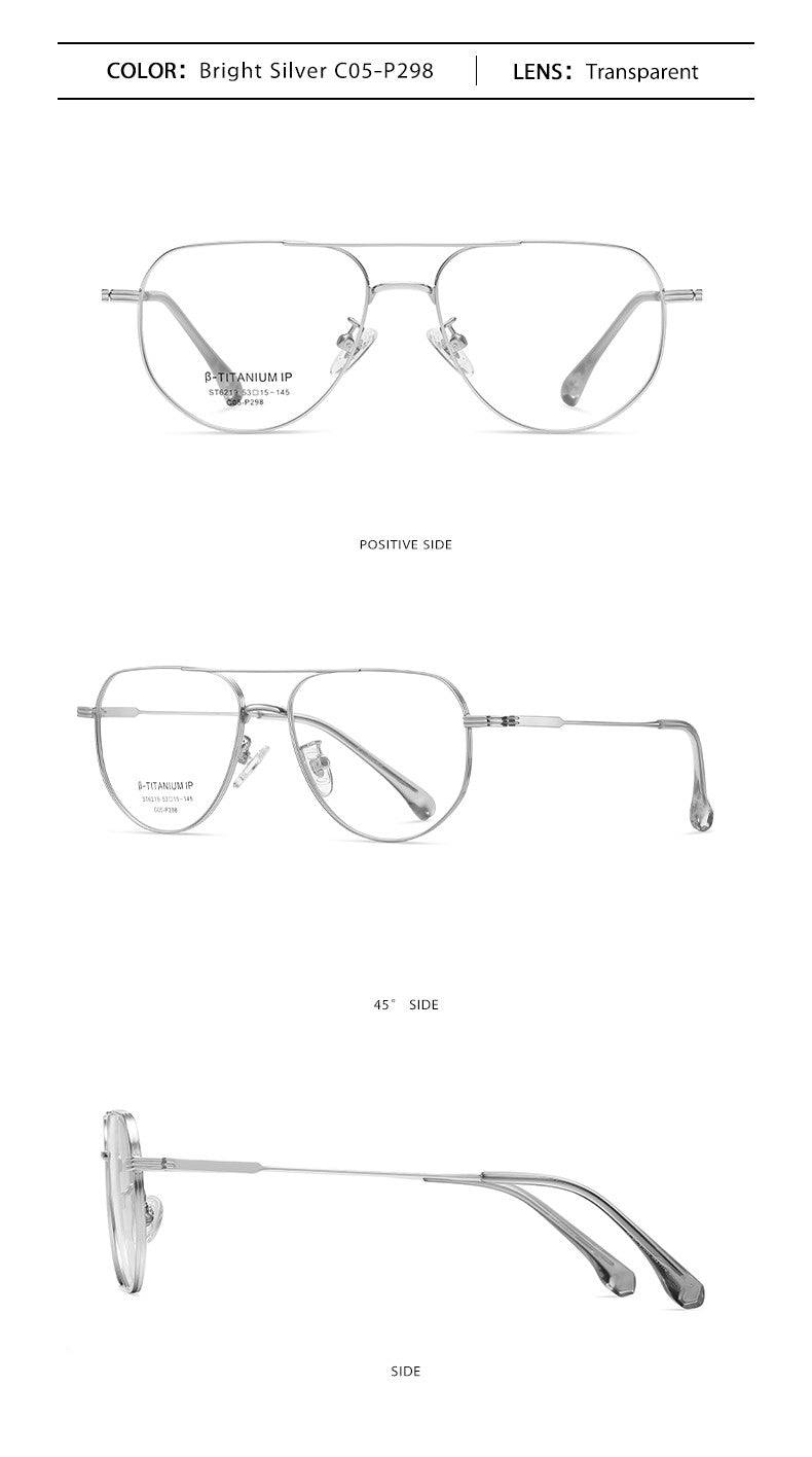Pure Titanium Reading Glasses Women Prescription Optical Lenses Myopia Eyewear Men Blue Light Blocking Computer Eyeglasses Frame