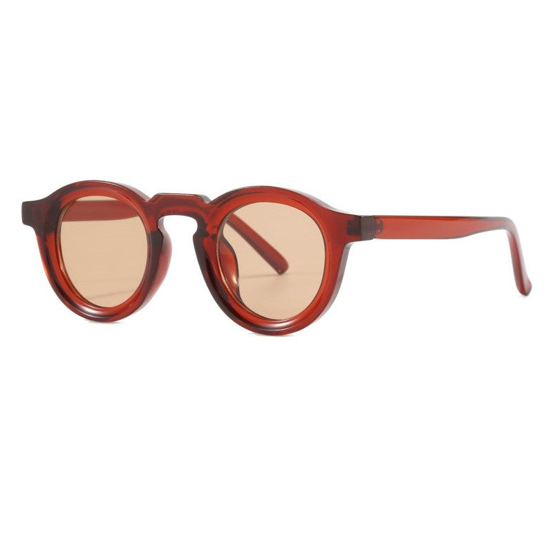 Round Sunglasses Women Men Punk Shades  Retro Trending Sun Glasses Clear Lens Frame UV400 Female Oculus Gafas