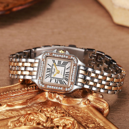 New fashion casual alloy steel with diamond bracelet for ladies quartz watch for Christmas and Halloween gifts