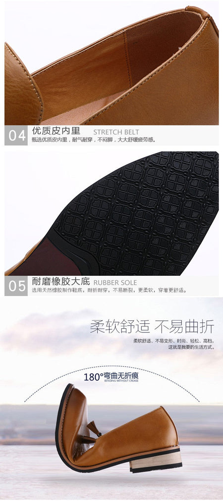 New pointed British men's business dress set with leather shoes and oversized men's shoes, fashionable and versatile