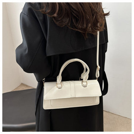 High Quality PU Leather Handbag Purse Women's Bag Solid Color Shoulder Crossbody Bags Lady Messenger Small Tote for Women Girls
