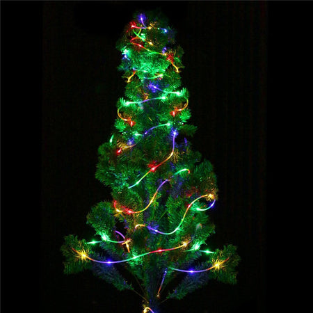 LED Solar Strip Rope Tube Fairy Light Solar Powered Garland String Light Christmas Decor for Outdoor Garden Lawn Tree Yard Fence