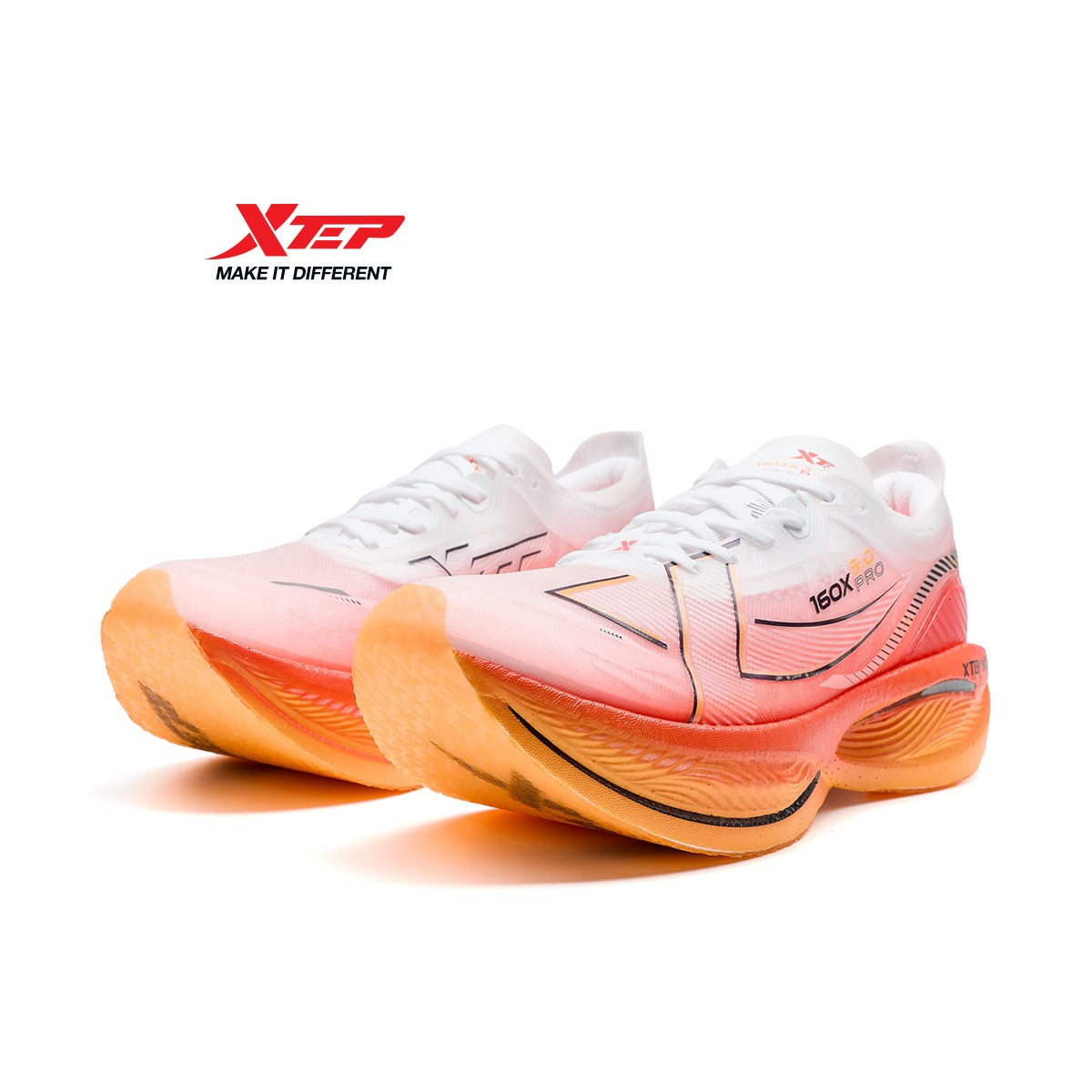 Xtep 160X 3.0 PRO Running Shoes For Men Summer Multi-scene Carbon Plate Running Shoes Breathable Racing Sport Shoes 976419110086