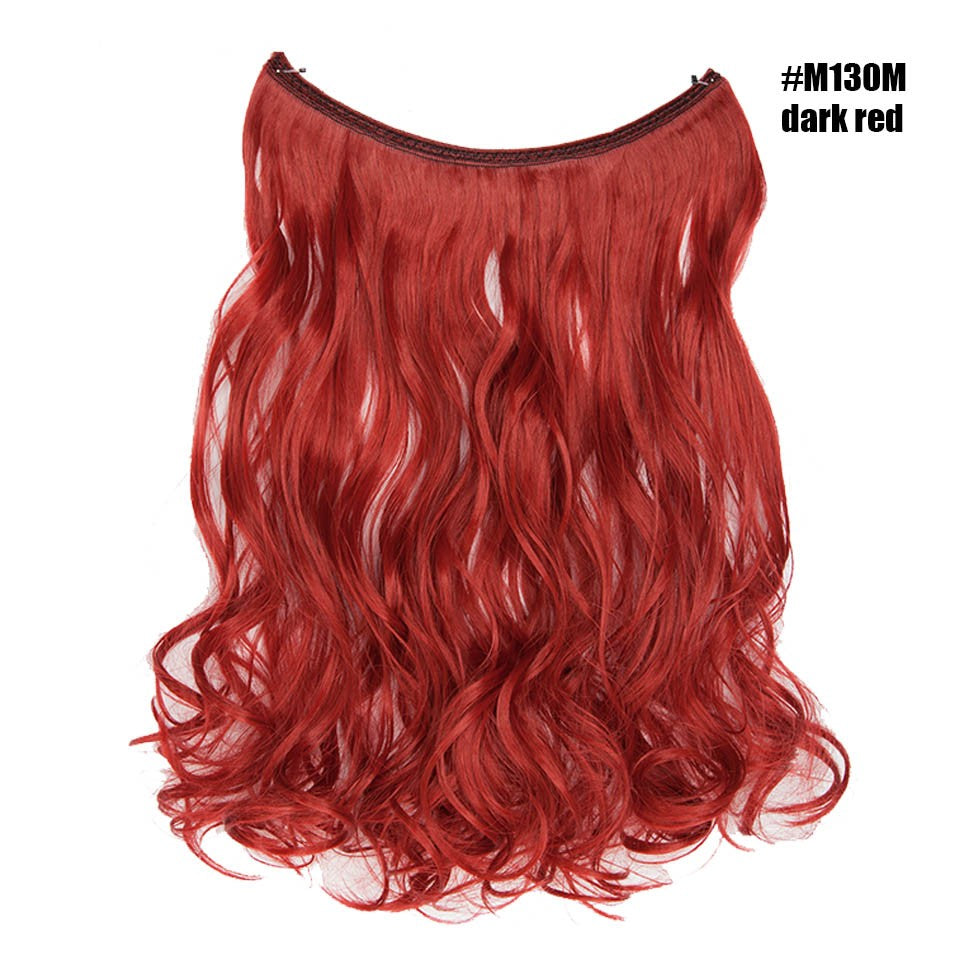 BENEHAIR Synthetic Invisible Wire No Clips In Hair Extensions Secret Fish Line Hairpieces Hair Extensions Fake Hair For Women