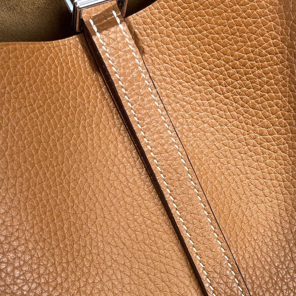 Mendy 22 CM Large size Top Quality Bucket Bags Women's Bag Lady Luxury Designer High End Bag TC Cowhide Golden Sliver