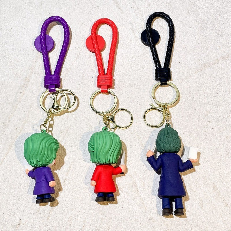 Anime Harley Quinn cartoon Marvel Batman Joker image doll bag keychain cute pendant Wonder Woman car accessories keychain