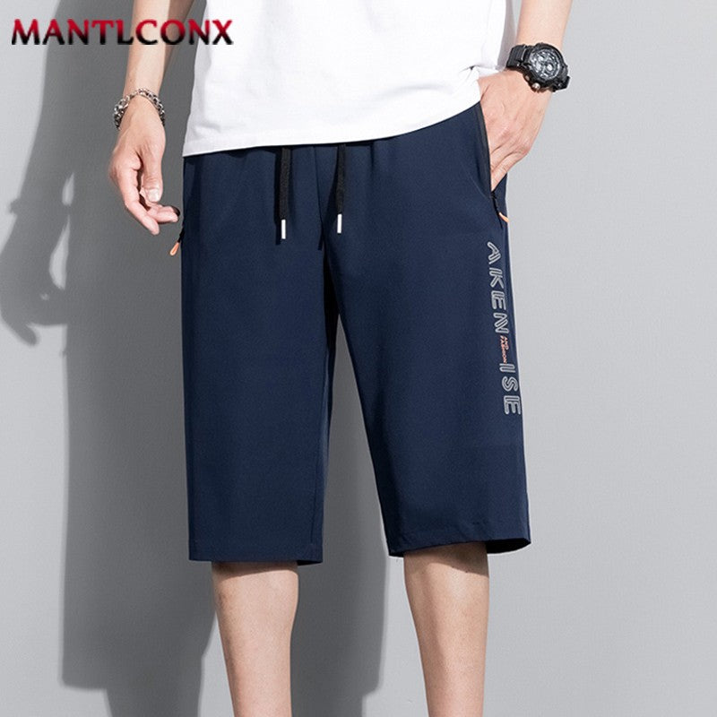 Fashion Casual Board Shorts Men's Shorts Summer Quick Dry Stretch Shorts for Men Jogging Running Short Pants Male Bottom Black