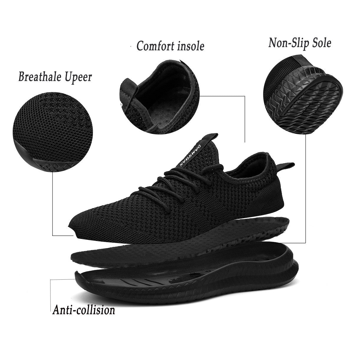 2022 Shoes for Men High Quality Male Sneakers Breathable Fashion Gym Casual Light Walking Plus Size Footwear Zapatillas Hombre