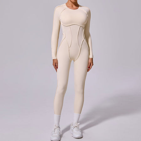 One-piece Yoga Jumpsuit Women Long Sleeved Set Quick Drying Yoga suit Gym Training Suit  Sportswear Bodysuits Women Fitness Set