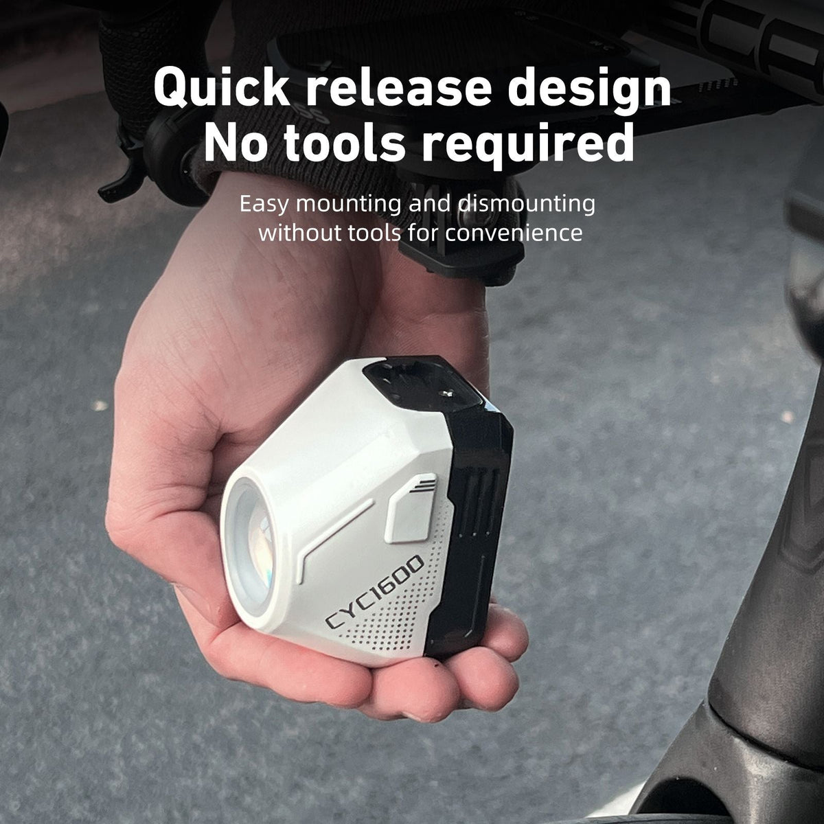 CYCLAMI Hanging Bike Headlight GoPro Ultra Bright Wireless Remote Front Lamp MTB Road High Brightness White CYC 1600 Lumen Light