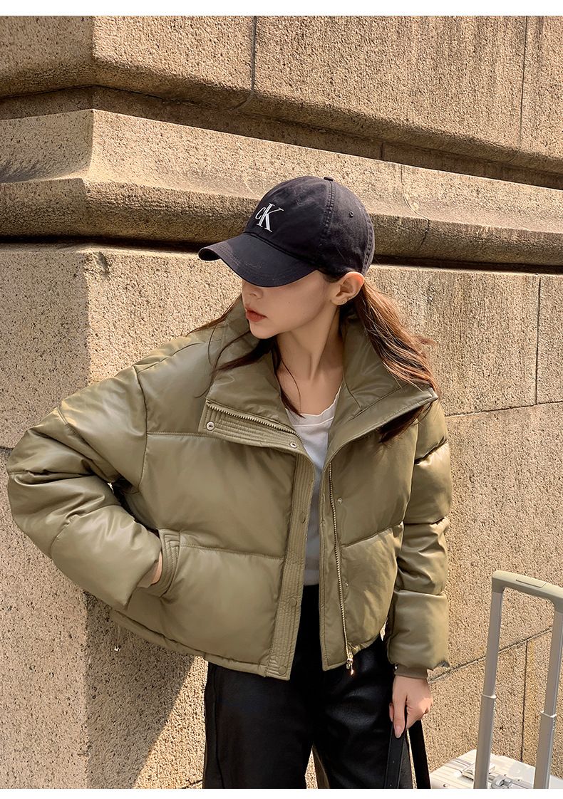 Autumn Winter Warm PU Jackets Fashion Women Long Sleeve Korean Thick Loose Coats Casual Office Lady Commute Lapel New Outerwear