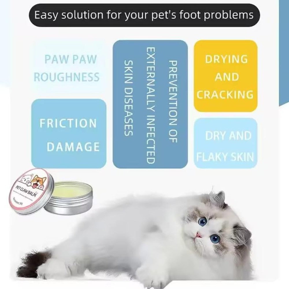 50g Pet Foot Moisturizing Cream Paw Balm for Cat Dog Natural Plant Pet Nose Protector Paw Autumn Winter Care Foot Moisturizer