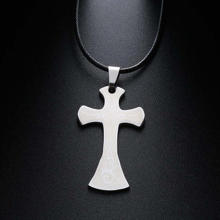 Christian Jesus Cross Pendant Necklaces Stainless Steel Never Fade Pendants Rope Chain Religious Necklace Drop Shipping Jewelry