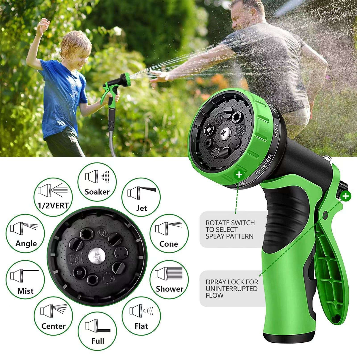 100FT 304 Stainless Steel Garden Hose Metal Heavy Duty Water Hoses with Nozzles for Yard Outdoor  Flexible Never Kink & Tangle