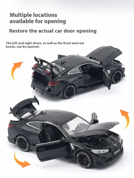 1/32 BMW M4 Coupe Sports Car Alloy Die Casting Model Collection Miniature Desktop Ornaments Miniauto Mini GT Holiday Gift Boy