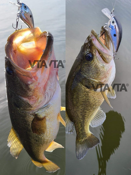 VTAVTA 5cm/7cm Crankbaits Fishing Lure Floating Wobblers for Pike Black Minnow Lures for Fishing Artificial Bait Fishing Tackle