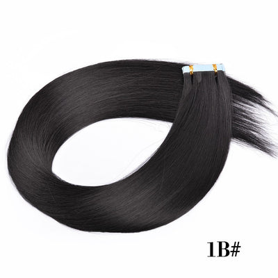 Synthetic Straight Tape In Hair Extensions 10pcs Natural Hair Extension 24inch For Women Invisible Double Sided Free Style