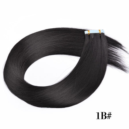 Synthetic Straight Tape In Hair Extensions 10pcs Natural Hair Extension 24inch For Women Invisible Double Sided Free Style