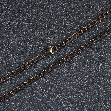 Fashion New Figaro Chain Necklace For Men Punk Silver Color Stainless Steel Long Necklace Men Hip Hop Jewelry Gift
