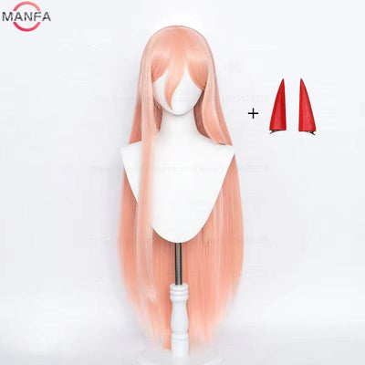 High Quality Anime Marin Kitagawa Power Cosplay Wig Long Pink Orange Heat Resistant Synthetic Hair Wigs + Wig Cap